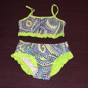 Girls ruffled 2pc. Swimsuit